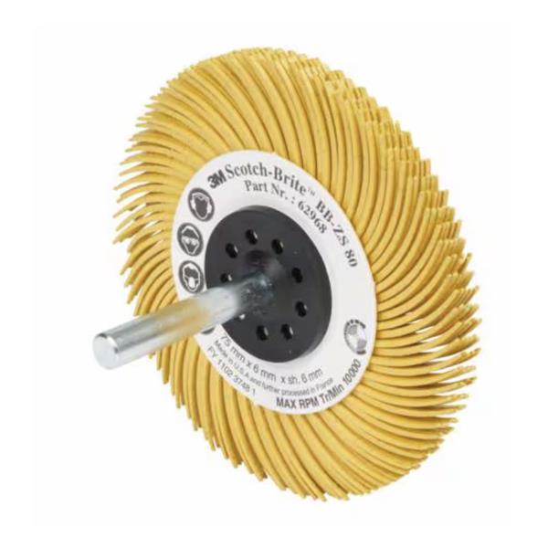 Cepillo abrasivo Bristle de eje montado 