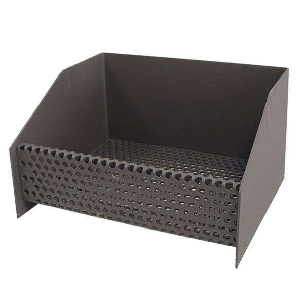 Cesta metálica quemador de pellet.