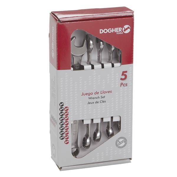 CAJA 5 LLAVES COMBINADAS INOX