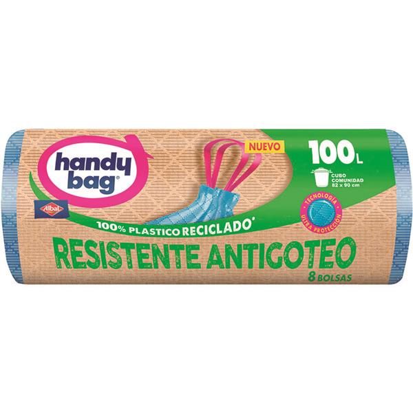 BOLSAS BASURA 100L.COMUN.ANTIGOTEO.8 UN.