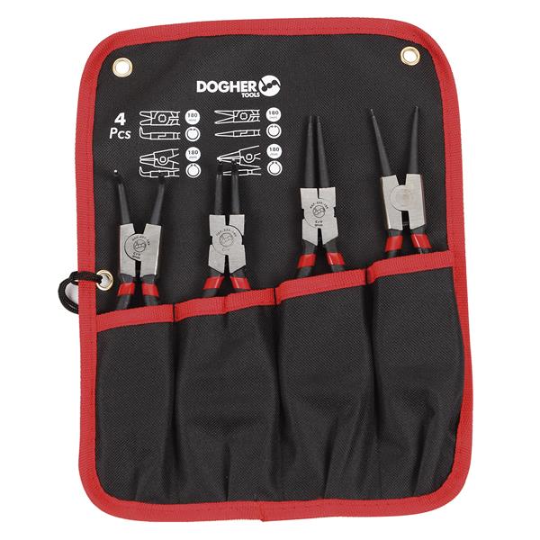 BOLSA 4PCS ALICATES SEEGER 180MM