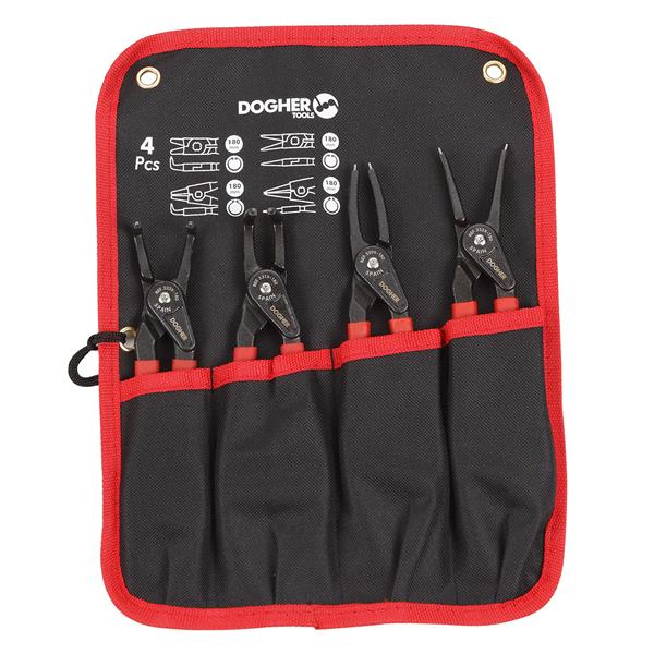 BOLSA 4PCS ALICATES SEEGER PRO 180MM