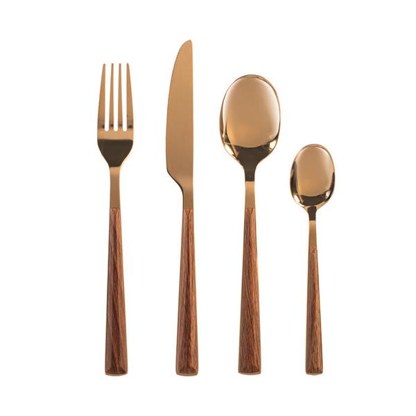 CUBERTERIA INOX.24 PZ. SYLVA ORO LUCIDO