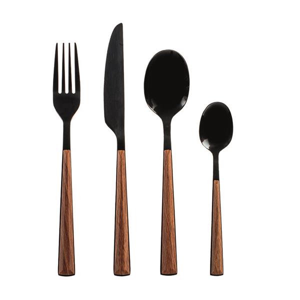 CUBERTERIA INOX.24 PZ.SYLVA NEGRO LUCIDO