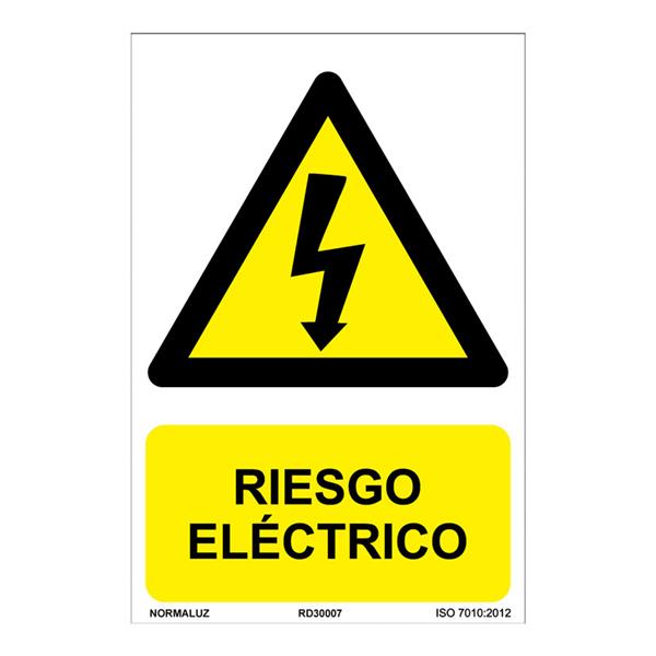SEÑAL RIESGO ELECTRICO PVC 0,7mm 210X300mm
