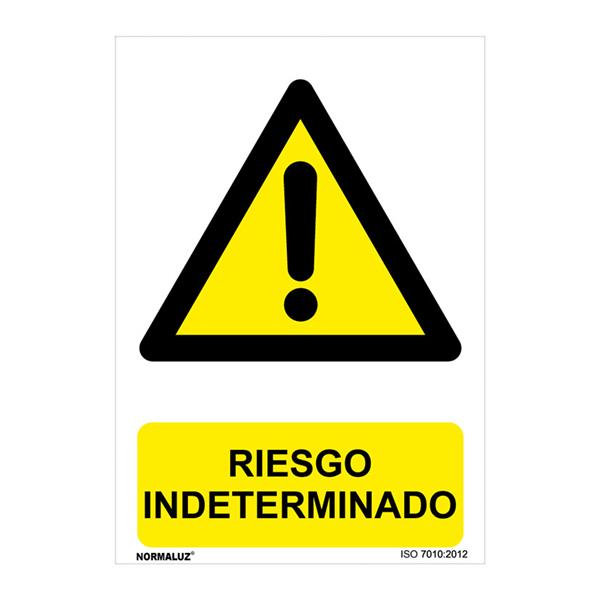 SEÑAL PELIGRO RIESGO INDETERMINADO PVC 0,7mm 210X300mm