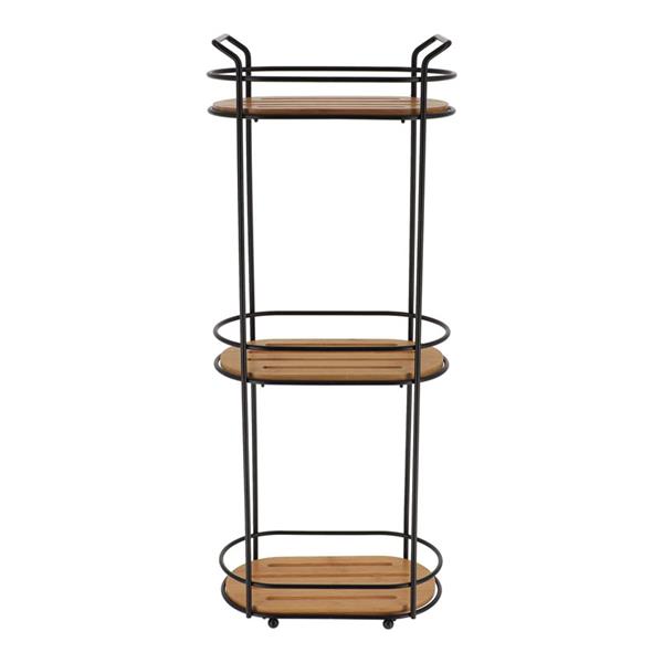 ESTANTERIA OVAL METAL + 3 ESTANTES BAMBU