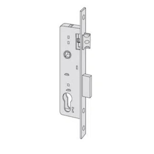 CERRADURA METALICA PICAPORTE + PASADOR 44660 35mm + CILINDRO 40x30 Niquel Cisa