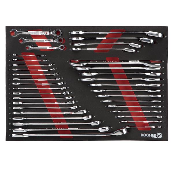 BAN.ESPUMA LLAVES FIJ-COMB 37PCS ENTERA