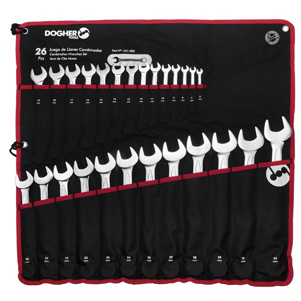 BOLSA NYLON 26 LLAVES COMBINADAS 6-32MM