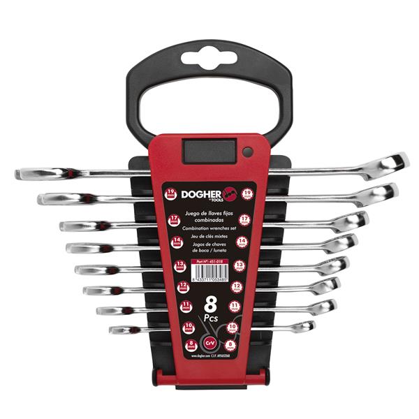 JUEGO 8 LLAVES COMBINADAS 8 A 19MM