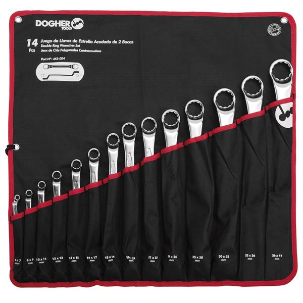 BOLSA NYLON 14 LLAVES ESTRELLA ACODADA 75º 6x7 a 36x41 DOGHER