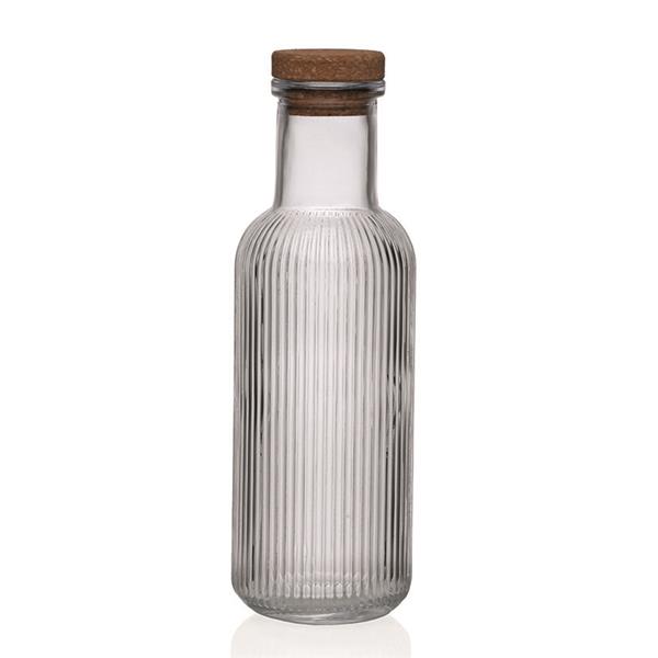 BOTELLA TRANSPARENTE RAYAS 1 L.