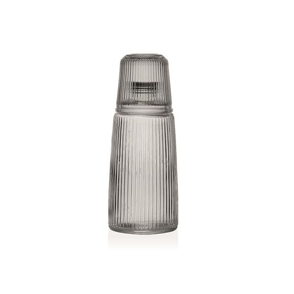 BOTELLA CON VASO CRISTAL