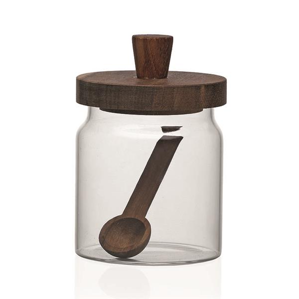BOTE CRISTAL C/CUCHARA 470ML.11,2X9X13,5