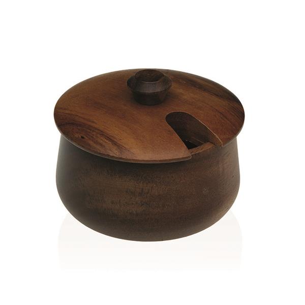 AZUCARERO MADERA ACACIA 10X10X9,6 CM.