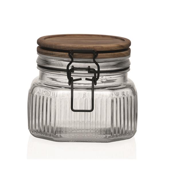 BOTE CON TAPA 600ML.ACACIA 11,3X12,1X9,8