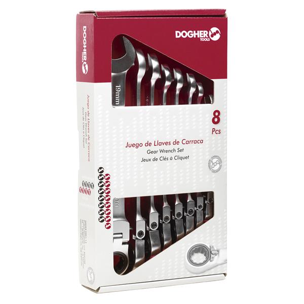 CAJA 8 LLAVES COMB. CARRACA FLEX