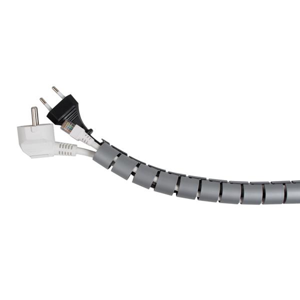 ORGANIZADOR CABLES GRIS 2M Ø 26MM C/GUIA