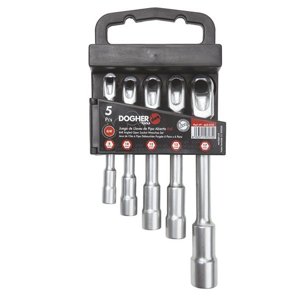 JUEGO 5 LLAVES DE PIPA ABIERTA 8-17