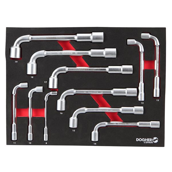 B. COMB 11 LLAVES de PIPA 8mm-19mm  1/2