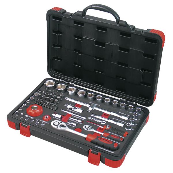MALETIN MIXTO VASOS HEX 1/4&1/2 76PZAS