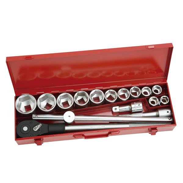 ESTUCHE METALICO 15 PZAS VASOS SAE 3/4