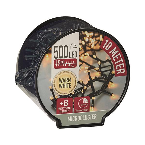 MICROCLUSTER 500 LED LUZ BCA CALIDA 10M.