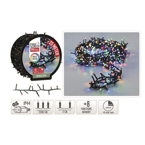 MICROCLUSTER 1250 LED MULTICOLOR 20M