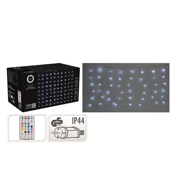 CORTINA 400 LED LUZ BLANCA 2x2M.