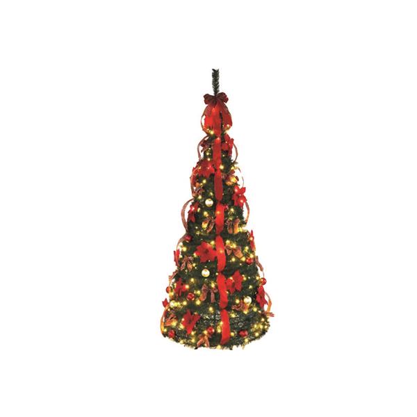 ARBOL NAVIDAD C/CINTA Y 100 LED 60X150CM