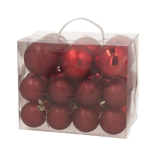 CAJA  30 BOLAS LORYNG 6-8 CM. ROJO