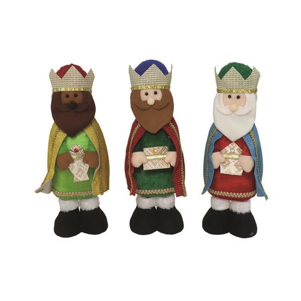 FIGURA REY MAGO HANS 13X10X41CM.SURTIDO