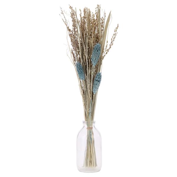 JARRON CRISTAL C/FLOR SECA 12X36,5 CM.