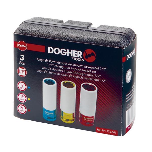 JUEGO 3 VASOS 1/2 LLANTAS DE ALUMINIO