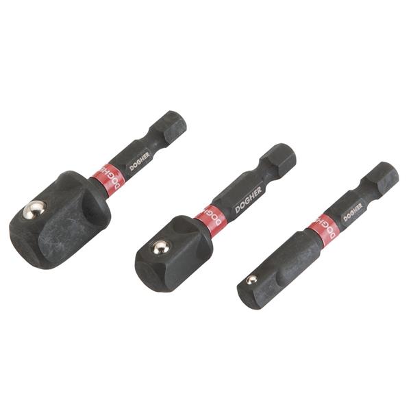 JUEGO 3 ADAPT.IMPACT.HEX1/4 A1/4-3/8-1/2