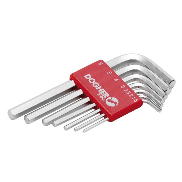 JUEGO LLAVES MACHO HEX CORTAS 7PZS 1,5-6