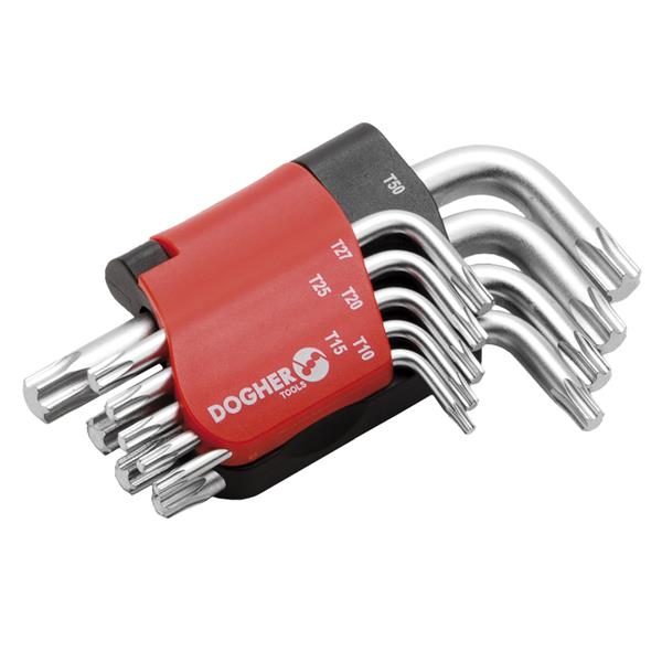 JUEGO LLAVES MACHO TORX COR.9PZS T10-T50