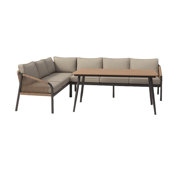 CONJUNTO ESQUINERO RATÁN 4PCS SOE