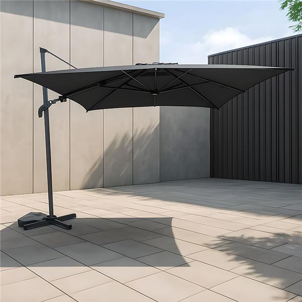 PARASOL ACERO VIENA ANTRACITA 3X4M