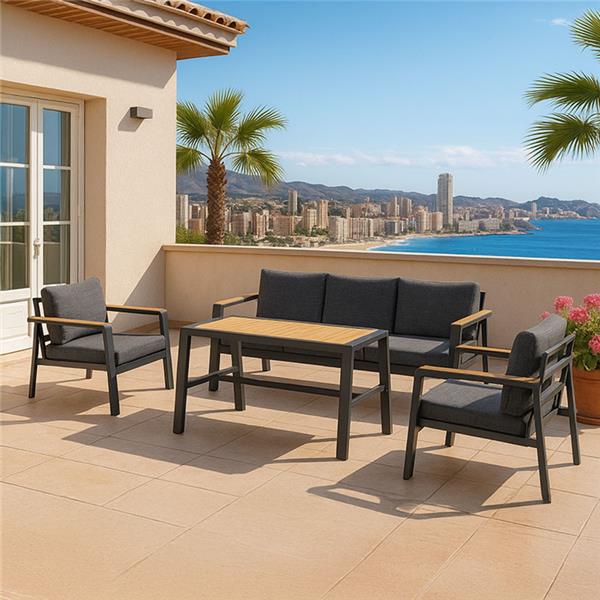 CONJUNTO MUEBLE JARDÍN 4PCS AUTANA
