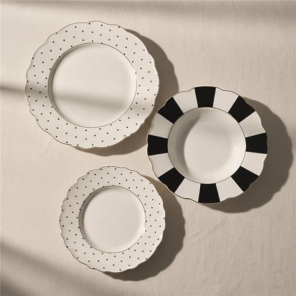 PLATO POSTRES 20CM.EXCELL.TOPOS 6 UDS.