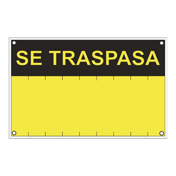 SE?AL SE TRASPASA  PVC 0,4mm AMARILLO