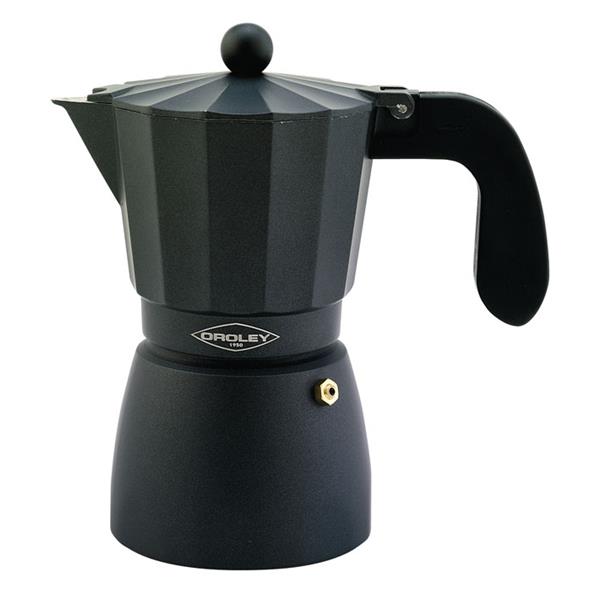 CAFETERA EXPRES OROLEY 3 TAZAS ALUMINIO NEGRO Md.Touareg