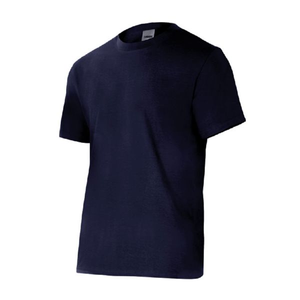 Camiseta manga corta 100% Algodón Azul Marino Talla L Velilla