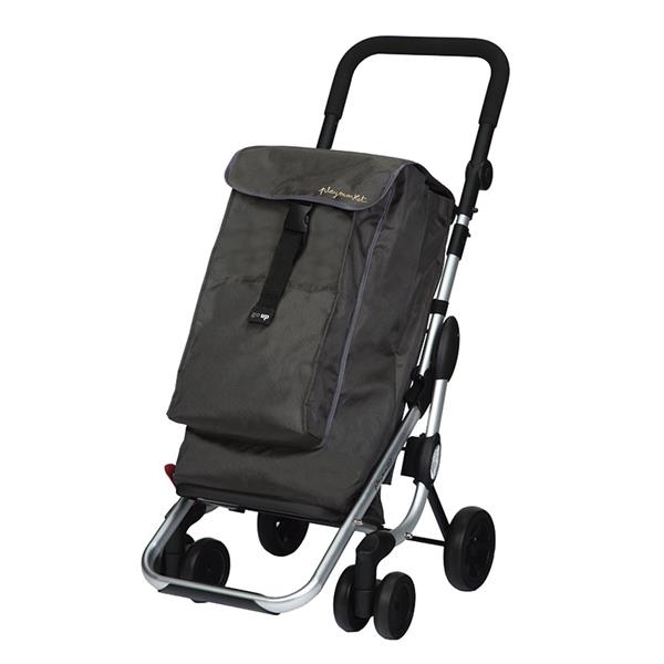 CARRO COMPRA PLEGABLE GO UP Playmarket GRIS