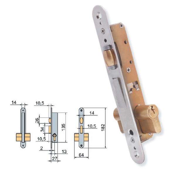 CERRADURA PUERTA METALICA 182