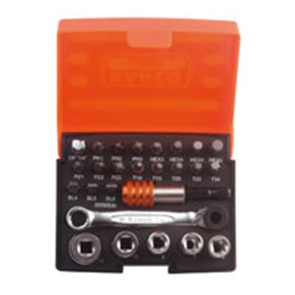 JUEGO DE PUNTAS CON CARRACA 26 PZS.