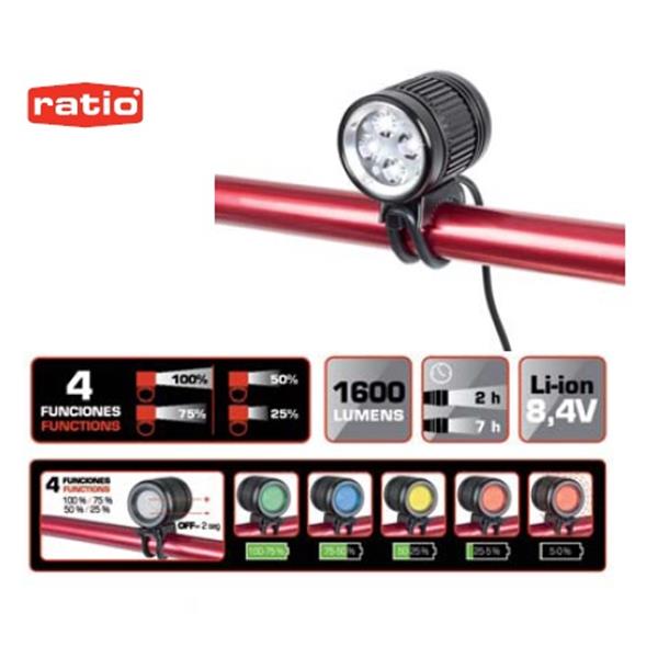 LINTERNA/FARO LED BICICLETAS REC...