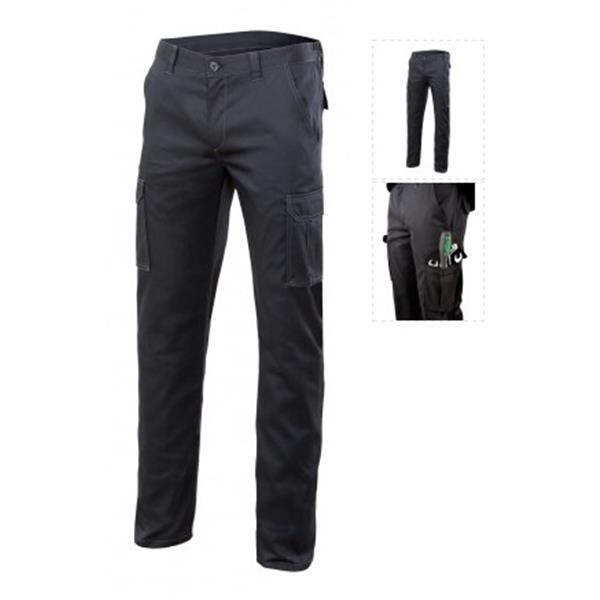 PANTALON STRETCH Negro Talla 42 MULTIBOLSILLOS